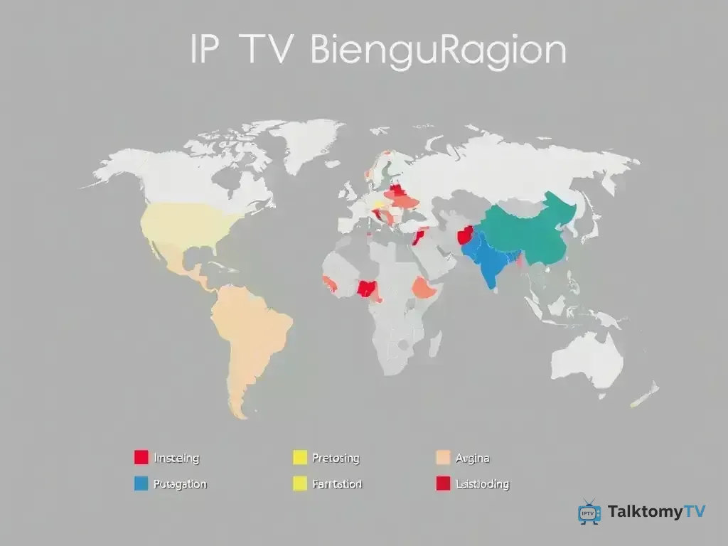 World map showing IPTV regulations by region